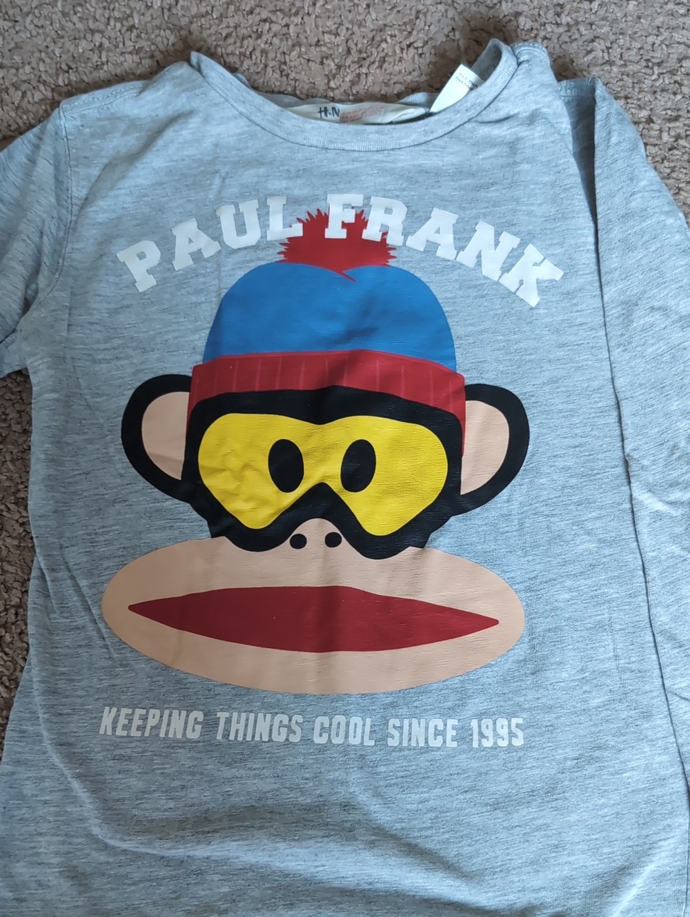 Paul Frank Light Gray Tee with Snow Hat